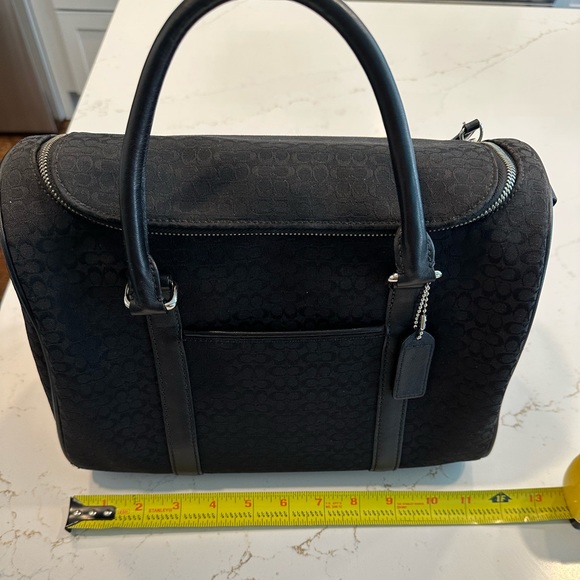 Black Coach Signature Mini Boston Bag - Picture 6 of 9